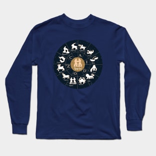 Gemini, Zodiac, Astrology, Horoscope, Stars, Sun-and-moon. Birthday, Valentines-day, Holidays, Long Sleeve T-Shirt